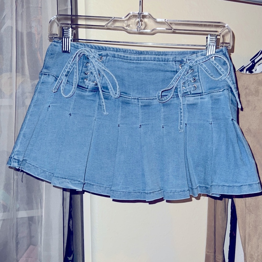 Dolls Kill mini denim skirt